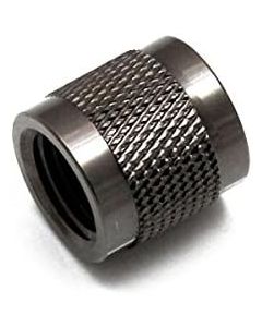 XSPC G1/4" 18mm Female to Female Fitting, Black Chrome