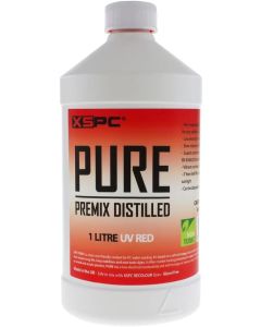 XSPC Pure Premix Distilled PC Coolant, 1 Liter, UV Red