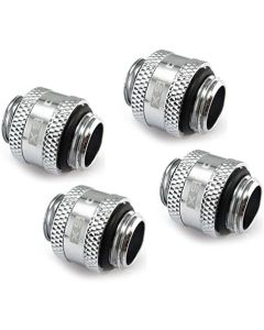 XSPC G1/4" Male to Male Rotary Fitting, Chrome, 4-Pack